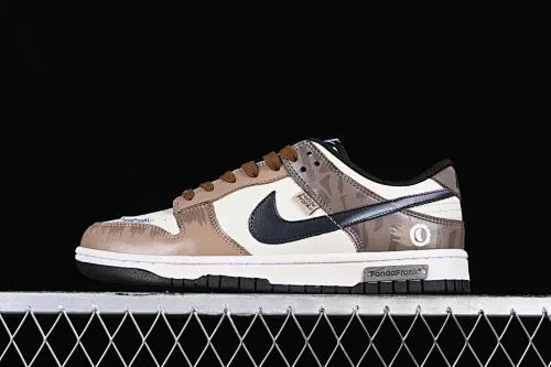All Categories Nk SB Dunk Series Nk SB Dunk Low Low-top Sneakers Customized Big Box Nk Dunk Low Panda Prank Street Racing Rusty Brown and White SB Strap Low-top Casual Sneakers DD1391-100